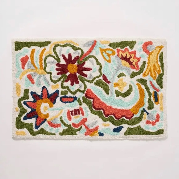 Anthropologie Bath Anthropologie Home Floral Bath Mat Poshmark